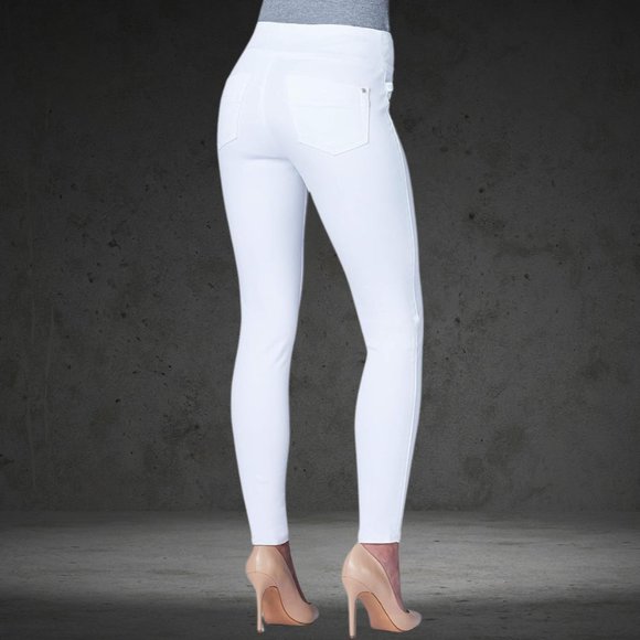 #3-Rock & Republic RX Fever Pull-On Denim Legging - White - Picture 3 of 4